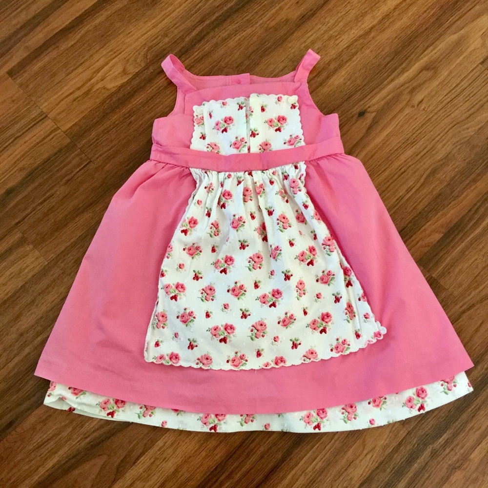 Janie and jack toddler floral pink dress 18-24 mo